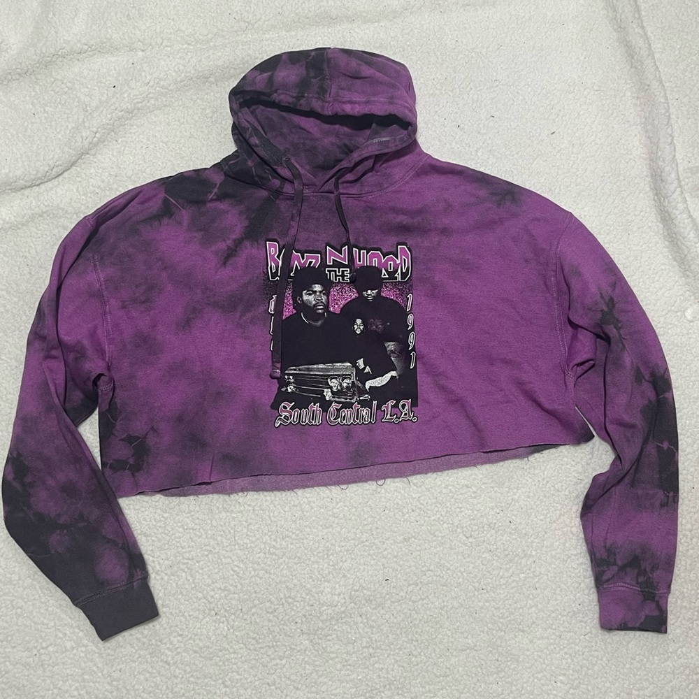Purple Tie-Dye Boys N The Hood Hoodie